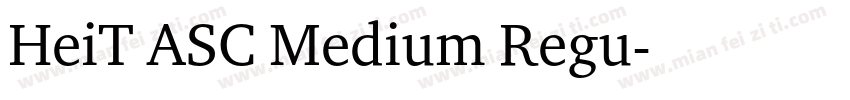 HeiT ASC Medium Regu字体转换